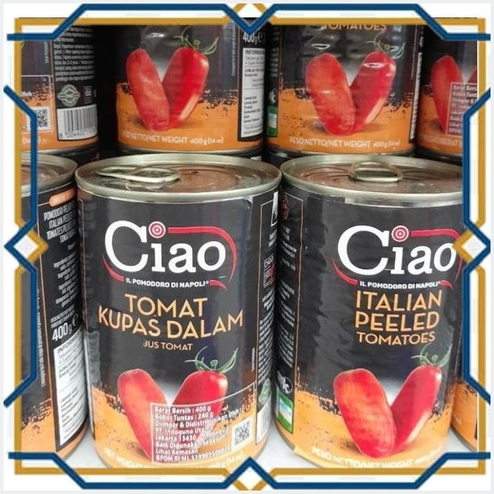 

[LDY] CIAO ITALIAN PEELED TOMATOES 400GR TOMATBKUPAS DALAM SAUS TOMAT