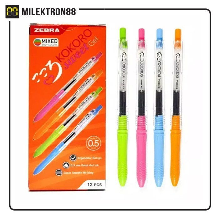 

Zebra Pen Kokoro Sweet 0.5 Mm Black Ink (Pack)