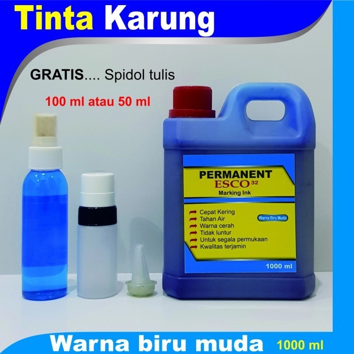 

Tinta Karung Esco / Tinta Spidol Permanen Biru Muda