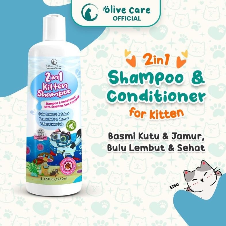 Olive Care Shampo Kucing Kitten Anti Jamur