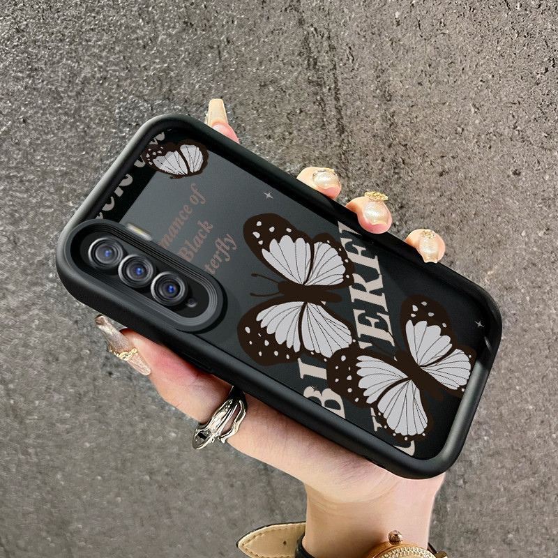 Casing Hp OPPO A91 OPPO F15 OPPO Reno 3 Case kupu-kupu pelindung lensa kamera Kesing HP Pegangan ant
