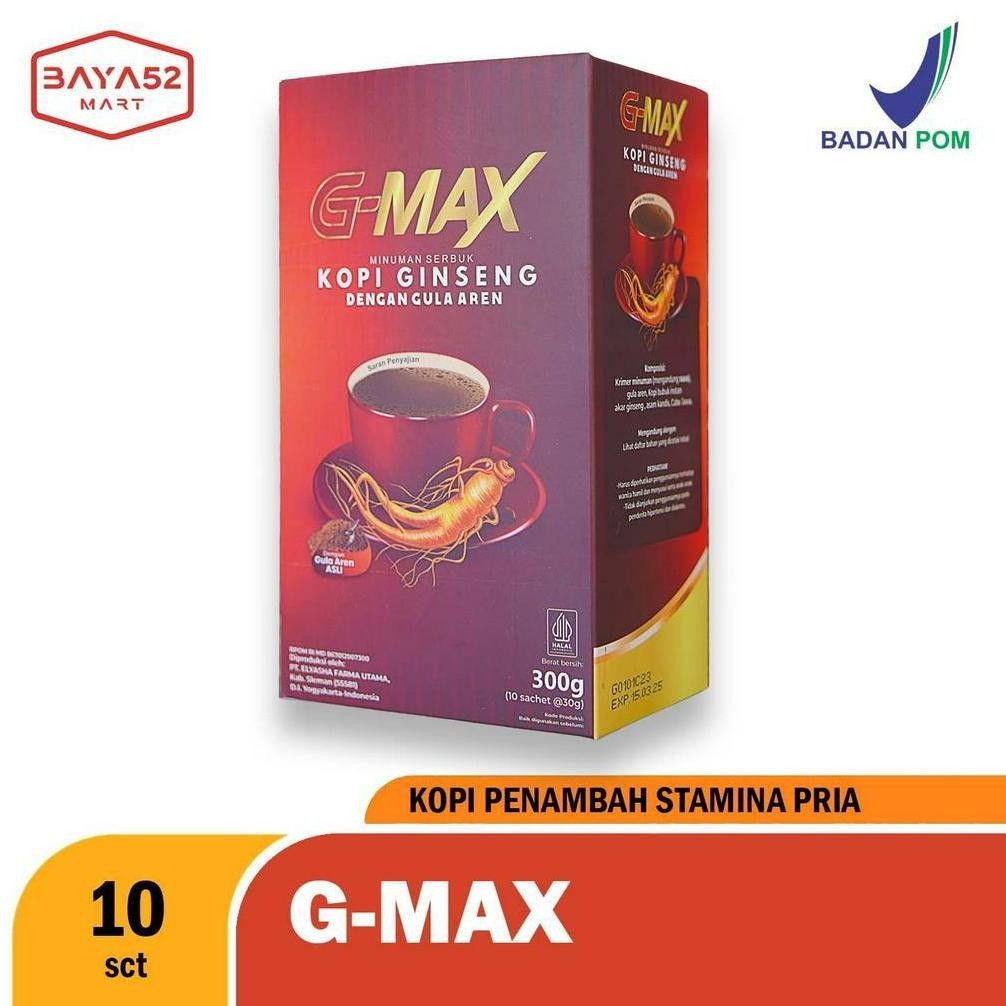 Paling dicari Kopi Stamina Kuat Pria Tahan Lama Herbal - G-MAX Original Obat Ejakulasi Dini Pria Per