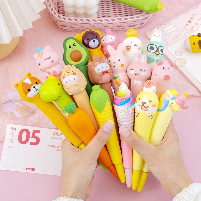 

FREE SHIPPING / READY BALI PULPEN GEL MODEL SQUISHY LUCU BALLPOINT SQUISHY BOLPEN PENA CUTE CARTOON ALAT TULIS SEKOLAH KANTOR PELAJAR KARAKTER KARTUN IMUT
