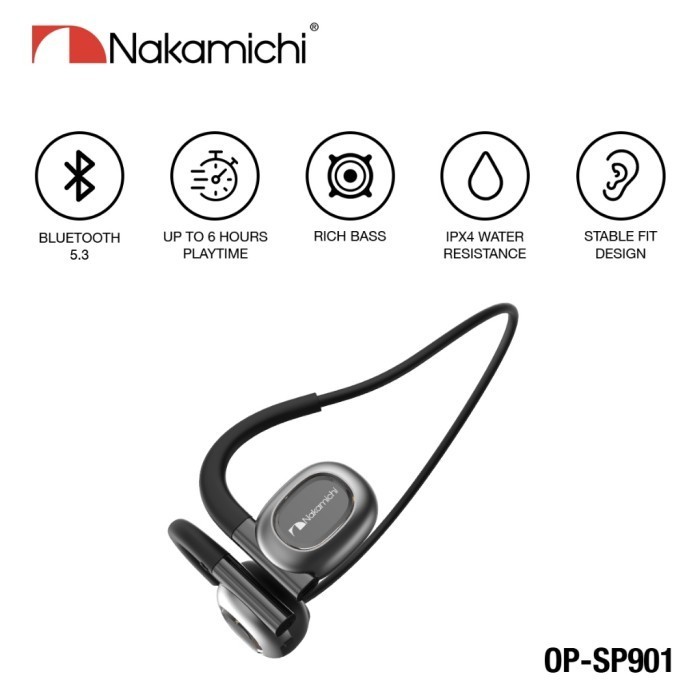 Nakamichi Op-Sp901 Open Ear Tws Hd Air Conduction Earphones Bluetooth