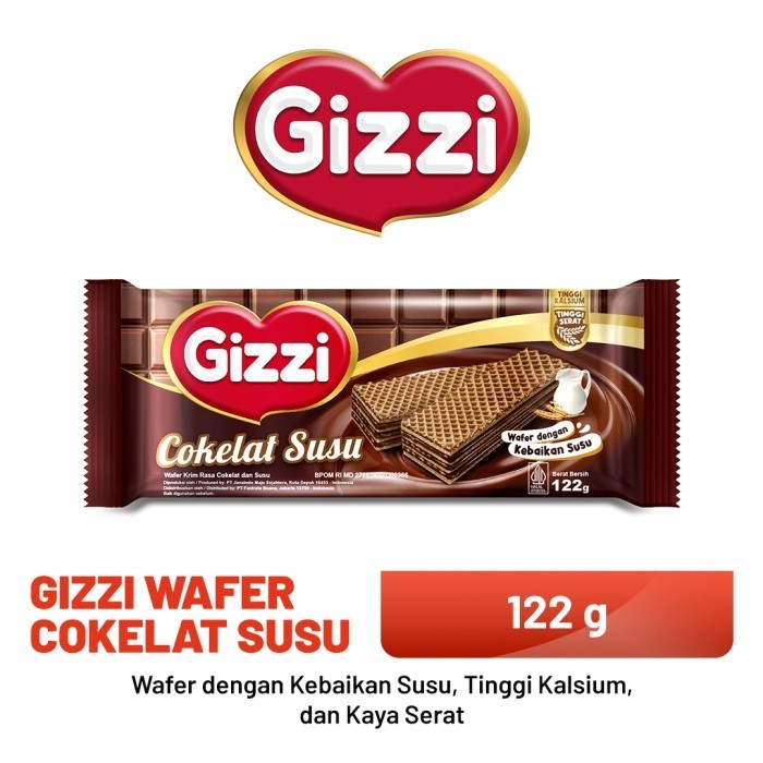 

GIZZI Wafer Cokelat Susu 122 GR