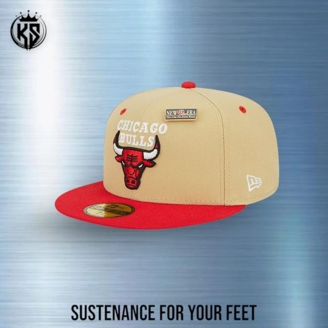 Diskon Murah  Topi New Era Chicago Bulls Day Light Beigh 59FIFTY Fitted Cap Cream