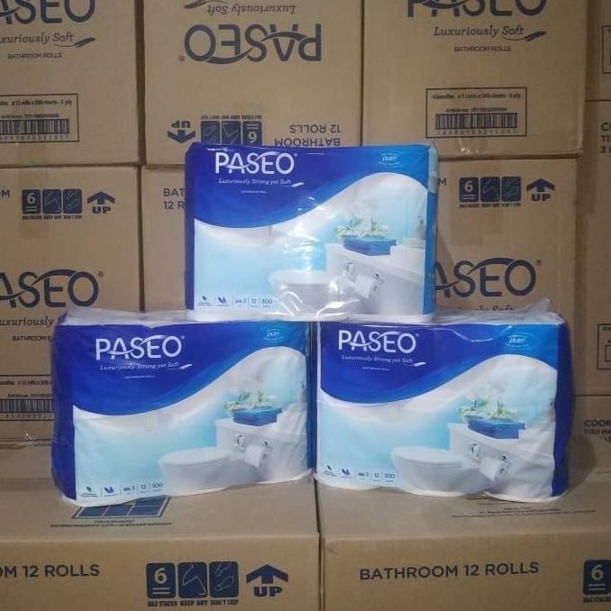 Bisa Cod Tissue Toilet Paseo 12 Rolls 3 Ply / Tissue Bathroom Paseo / Tissue Toilet Paseo Non Emboss