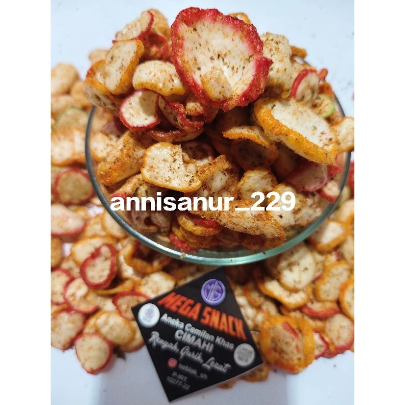 

Cemilan 500gr SEBRING/KERUPUK/SEBLAK KERING PEDAS/BANTET DAUN JERUK