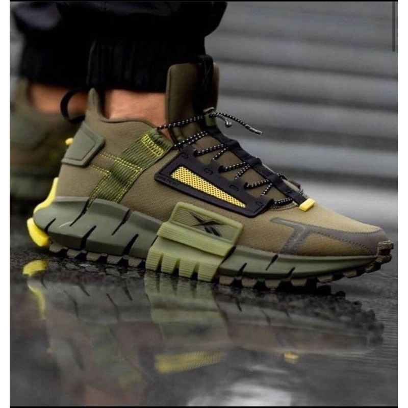 sepatu reebok zig kinetica edge army green