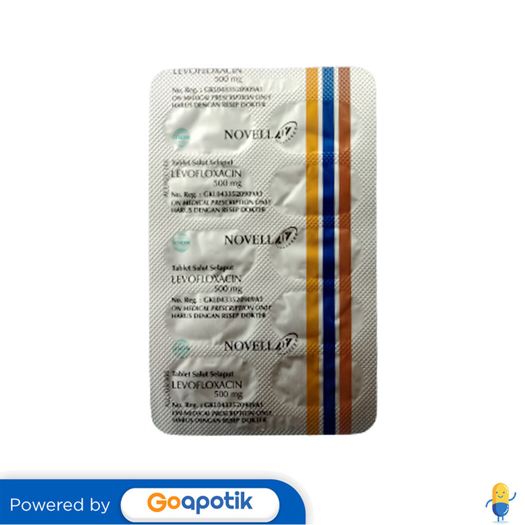 LEVOFLOXACIN NOVELL 500 MG STRIP 10 TABLET