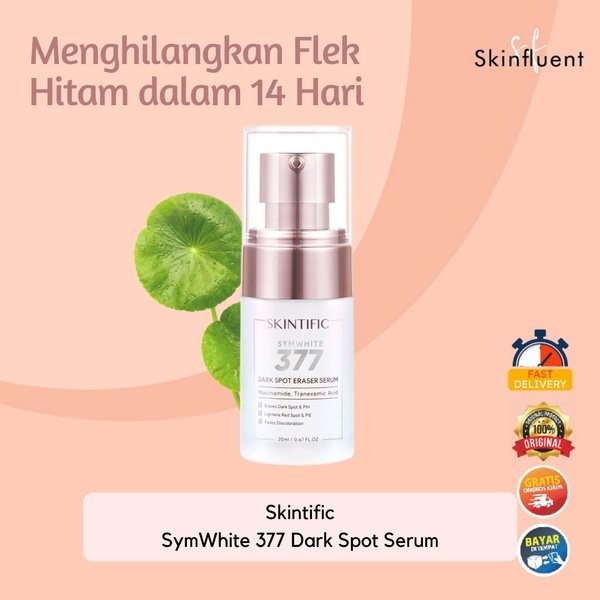 SKINTIFIC SYMWHITE 377 DARK SPOT ERASER SERUM 20 ML UNTUK MENGHILANGKAN FLEK HITAM BY SKINFLUENT