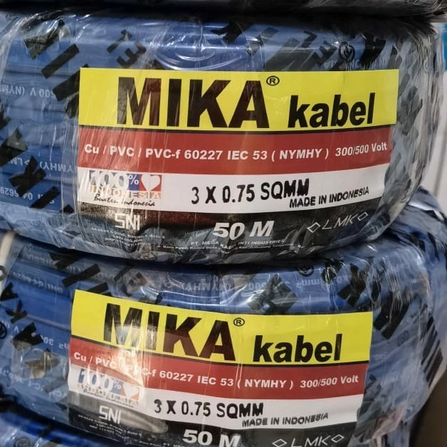 KABEL POMPA SATELIT GEPENG MIKA BIRU