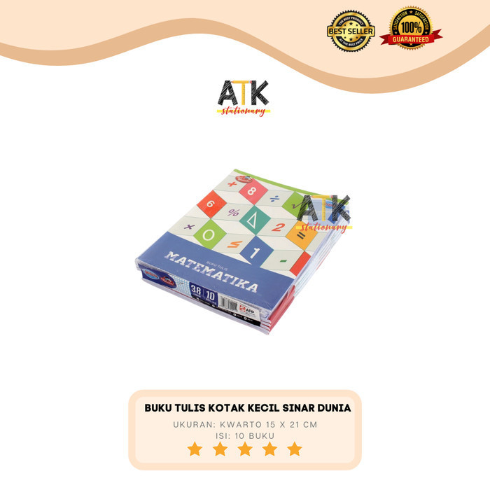 

DISKON Buku Tulis Matematika Kotak Kecil Sinar Dunia 38 Lembar atk