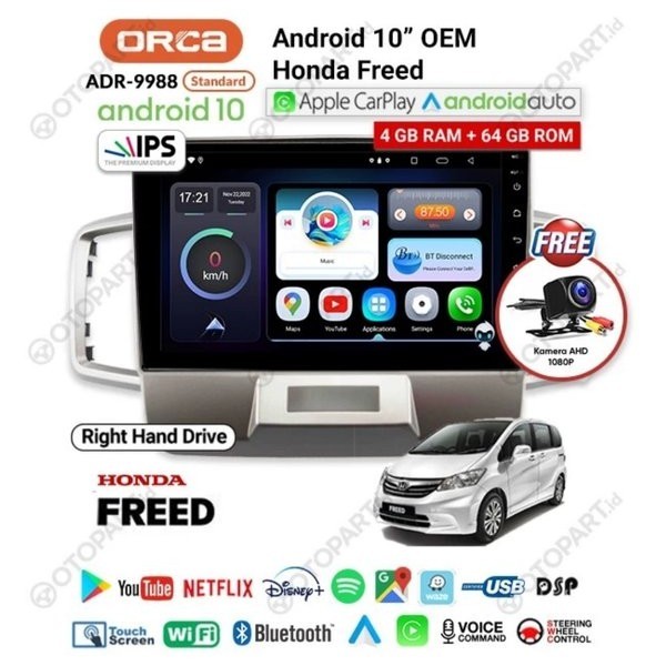 HEAD UNIT ANDROID HONDA FREED HEAD UNIT ANDROID 10 INCH HONDA FREED