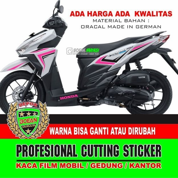Cutting Sticker Vario 125 Vario 150 Old Putih Hitam Merah