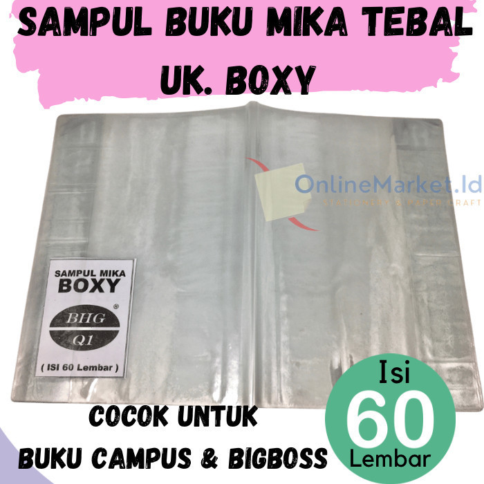 

Sampul Buku Plastik Mika Bening "Boxy dan Kuarto" (Isi 60lbr) BRG BARU