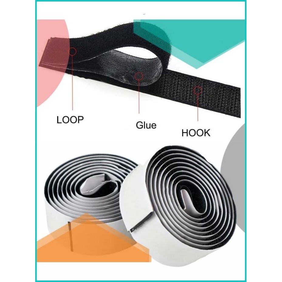 

Lakban Velcro Hook and Loop Magic Nylon Sticker 20mm x 1 Meter 19F3B20