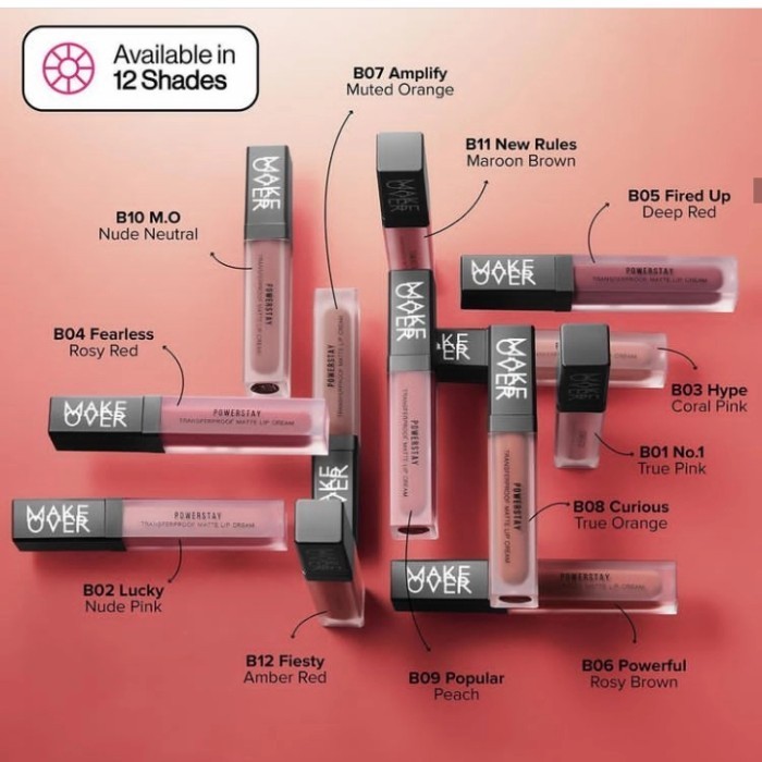 Make Over Powerstay Transferproof Matte Lip Cream Lipstik Matte