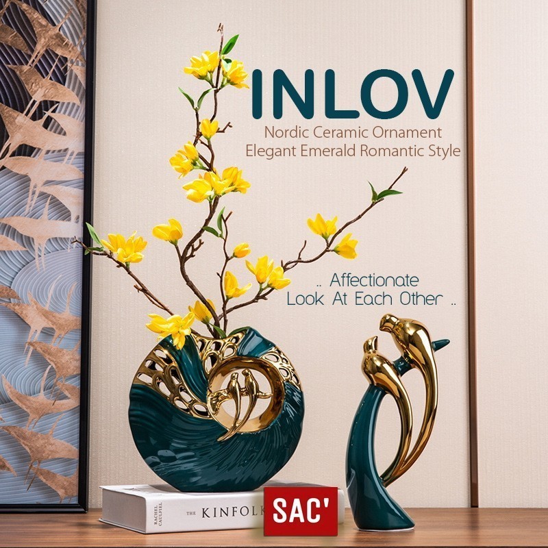 FREE SHIPPING / READY BALI INLOV COUPLE BIRD ORNAMENT PATUNG BURUNG PAJANGAN MEJA HIASAN DEKORASI VA