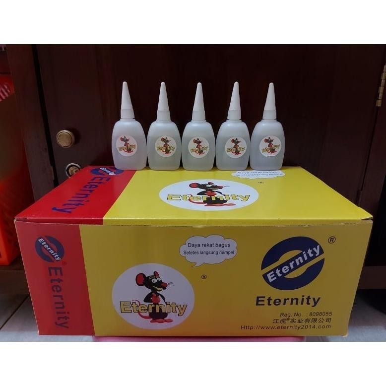 

Banyak Diskon!!! 1Box Isi 40 Pcs Lem Alteco Eternity Jumbo. Cap Tikus Lem Serbaguna/ Lem Korea