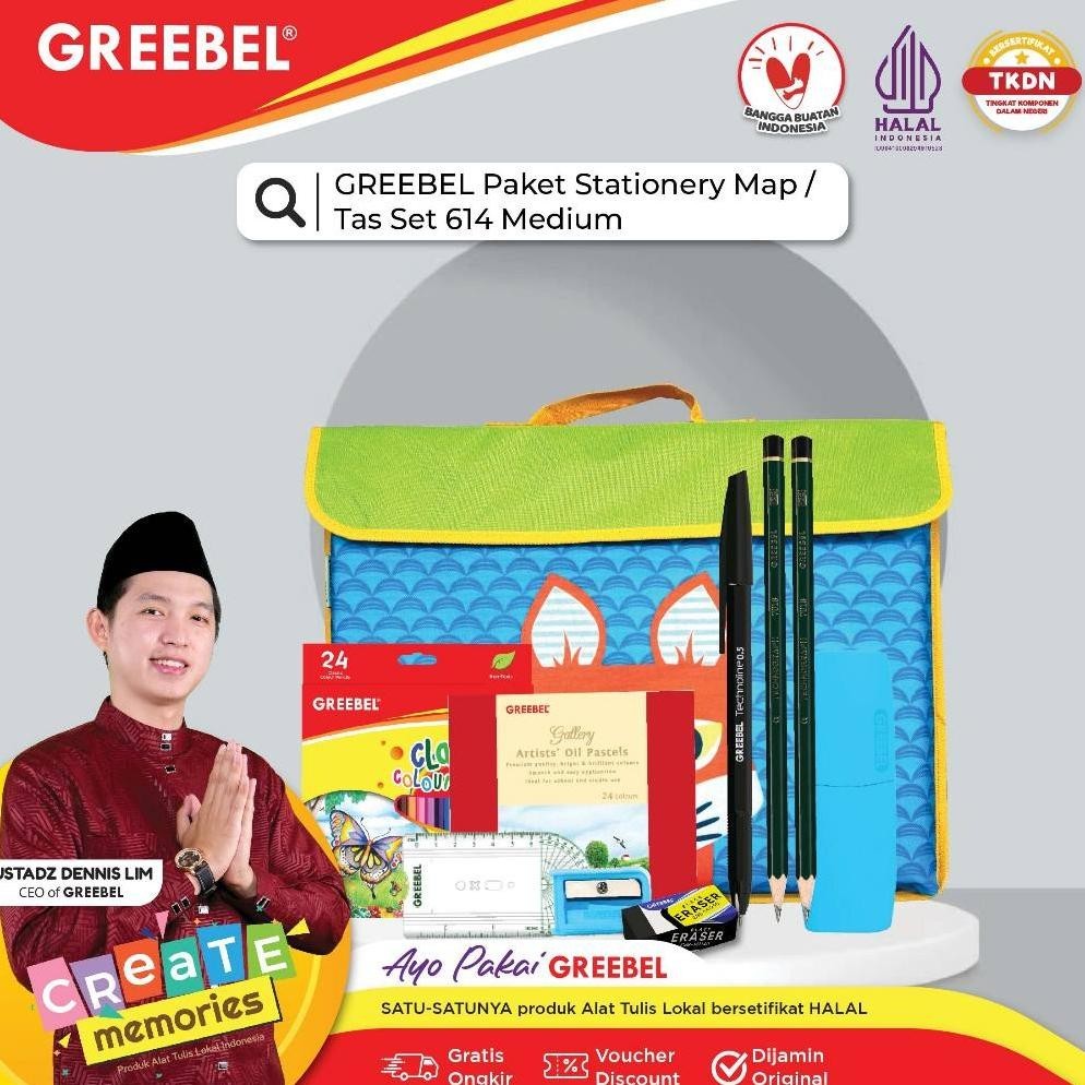 

Sedang Promooo !!! Greebel Paket Tas Set 614 Medium/Stationary Stationery Set Alat Tulis Atk Krayon Crayon Pensil Warna Anak Sekolah