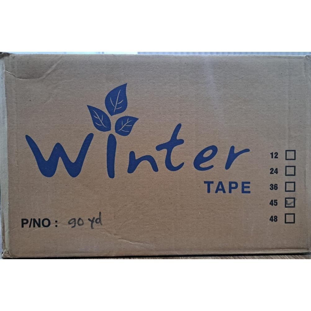 

Lagi Promooo !!! Lakban /Selotip /Selasiban Winter 45 Mm X 90 Yard (Karton / 72 Pcs )