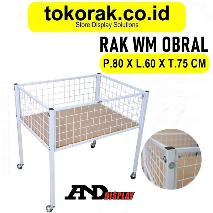 RAK OBRAL WIREMESH 60*80 CM BOX WAGON KERANJANG SERBAGUNA ANDDISPLAY