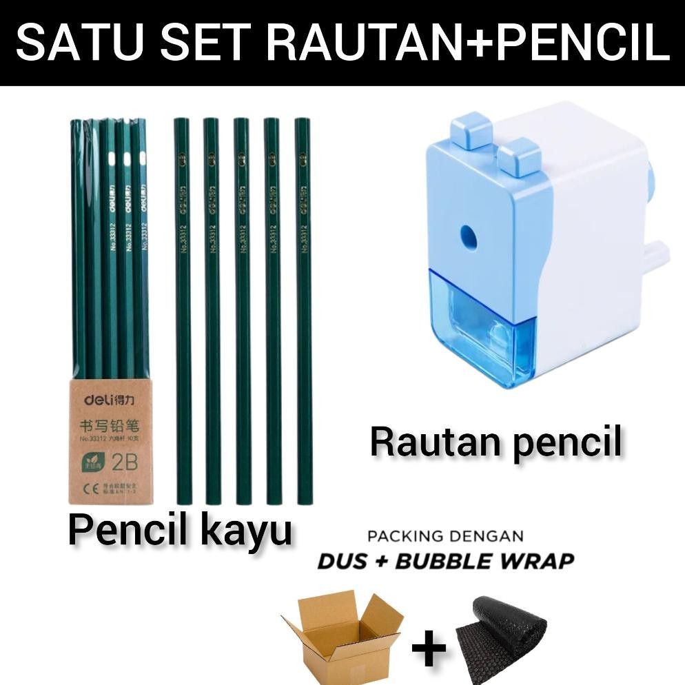 

Study Set Stationery 10 Pcs Pensil 2B + Serutan Putar Set Paket Alat Tulis Sekolah Rautan Pensil /Set Alat Tulis/Pensil/Rautan Pensil Andamigarciatu