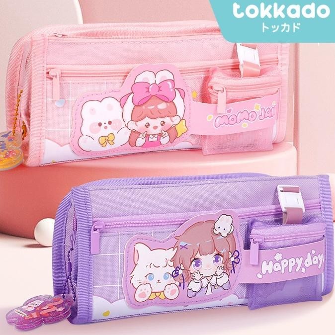 

TOKKADO Ayaka Pencil Case Tempat Pensil Besar Anak Sekolah Unik Lucu