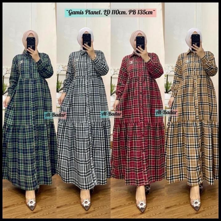 (PROMO) GAMIS MOTIF KATUN FLANEL KOTAK /MOTIF KOTAK Silahkan diorder