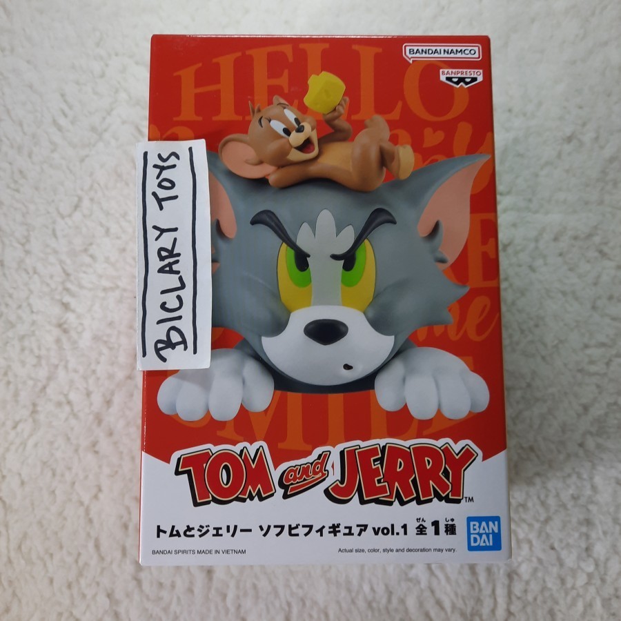 ORIGINAL Soft Vinyl Tom And Jerry Vol.1 Bust Statue Figure Banpresto ORI
