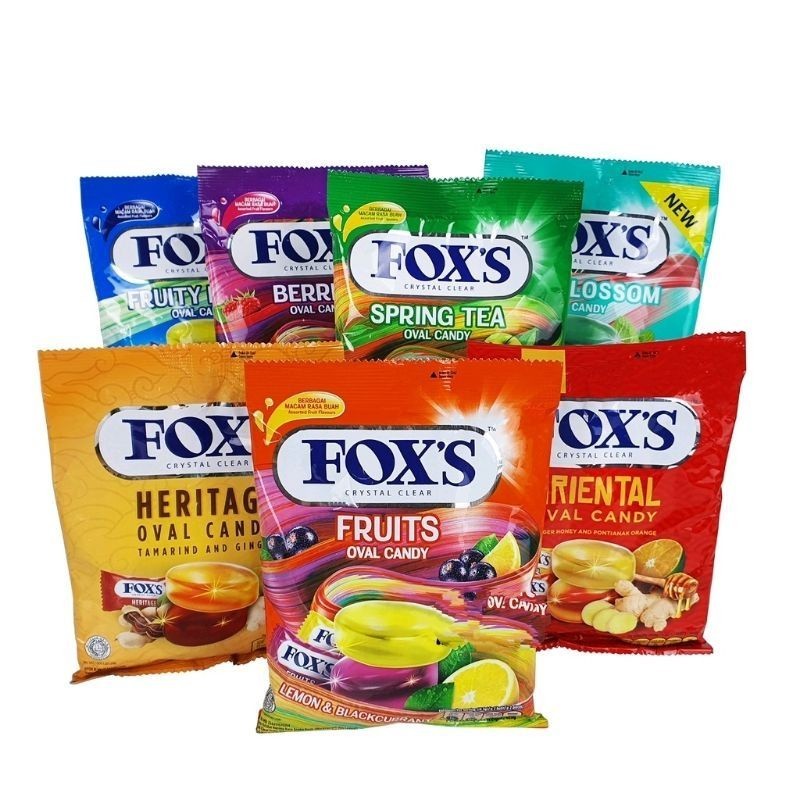 

Yens Mart - Permen Foxs 1 Bag isi 50pcs 125gr Fox’s Berries & Fruits Oval Candy