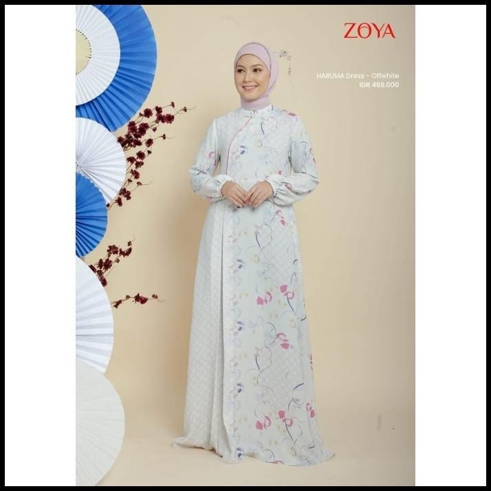 DISKON) Gamis ZOYA Haruma Dress Putih Silahkan diorder