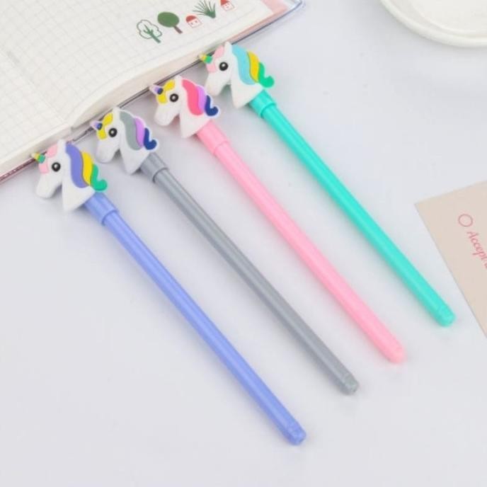 

TERMURAH PEN GEL KARAKTER PULPEN LUCU UNICORN HEAD PULPEN LUCU