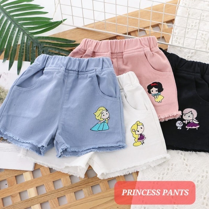 Princess Pants Celana Dek Jeans Anak Cewek Shorts Hot Pants Fashion