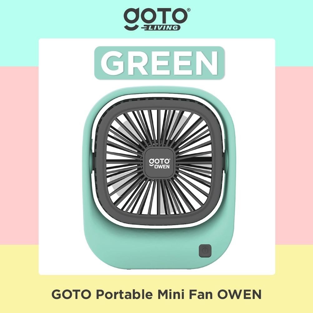 GOTO OWEN MINI FAN KIPAS ANGIN KECIL MEJA DUDUK PORTABLE USB CHARGER COD