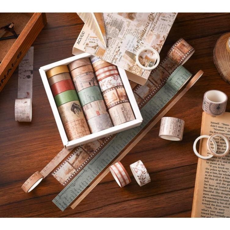 

[MILOLI] 20 ROLLS WASHI TAPE BOX COLOURFUL AESTHETIC WASHI TAPE DECOR JURNAL DEKOR MASKING TAPE SCRAPBOOK - A0039 TERLARIS