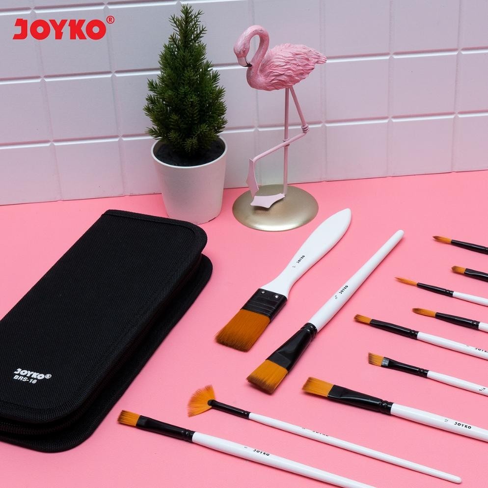 

JOYKO ART BRUSH SET / SET KUAS LUKIS CAT ACRYLIC WATERCOLOUR BRS-18 BARU