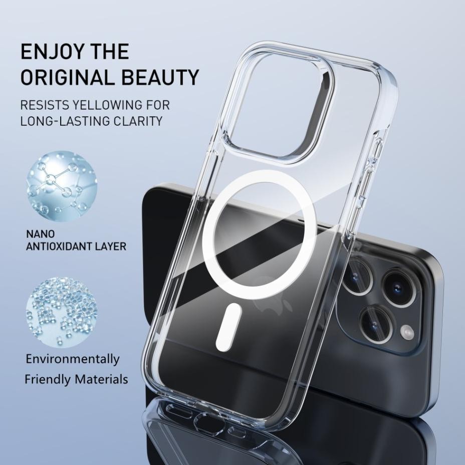 GKK CASE MAGSAFE IPHONE 7 8 PLUS XR X XS MAX 11 12 13 14 15 PRO MAX PLUS CASING AKRILIK ANTI KUNING 