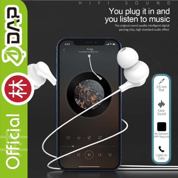 Dap Dh-F29 Wired Earphone Stereo Hifi Super Bass - 1 Kaleng Isi 50