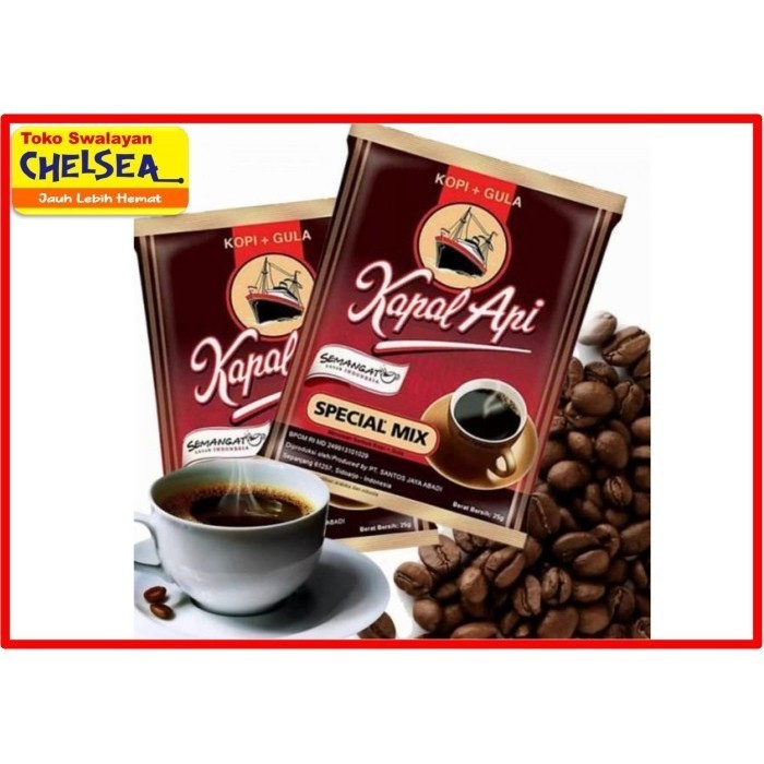 

Kapal Api Special Mix 24gr per dus - kopi hitam plus gula