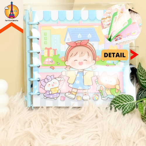 

Buku Binder Persegi Jurnal Kertas Full Gambar Warna Warni Notebook JUAL