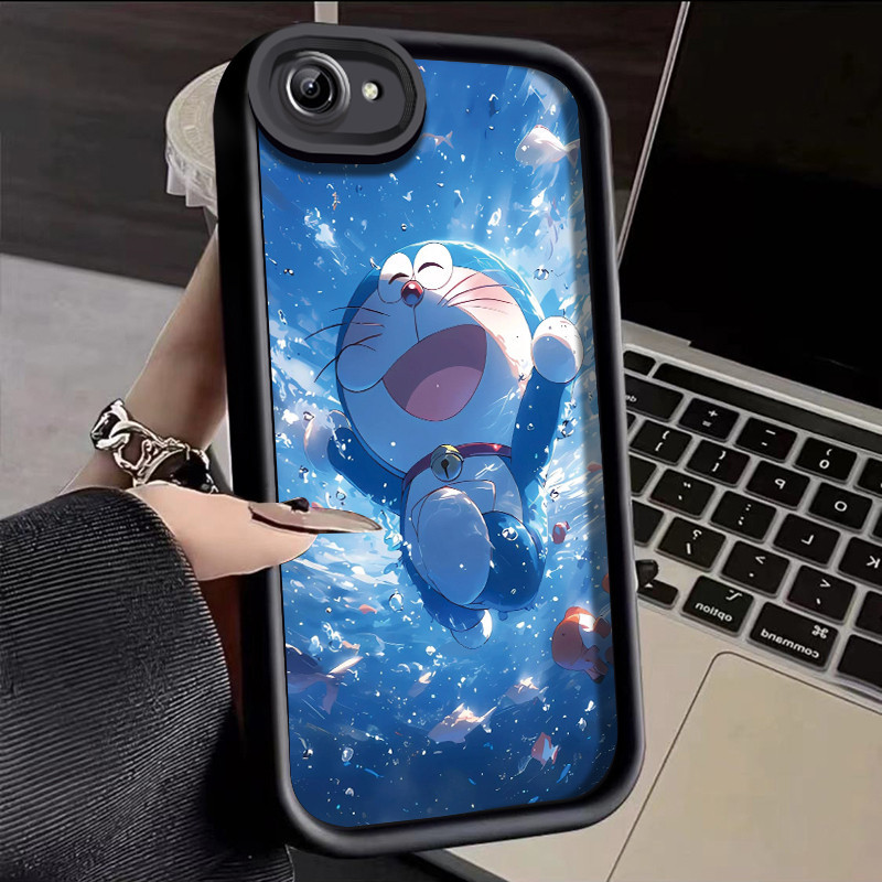 Casing Hp VIVO Y81 VIVO Y81i VIVO Y81s VIVO Y83 Case sarung HP pola Doraemon Casing tahan guncangan 