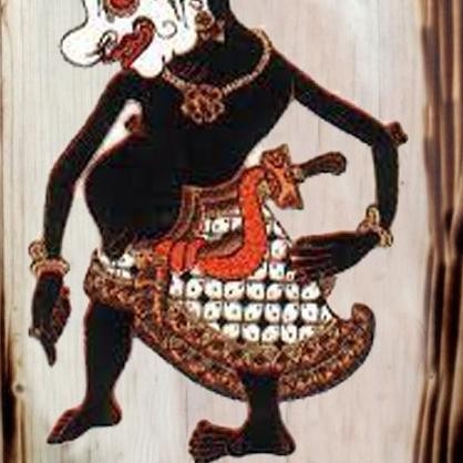 Hiasan Dinding Dekorasi Dinding Lukisan Wayang Kulit Gareng