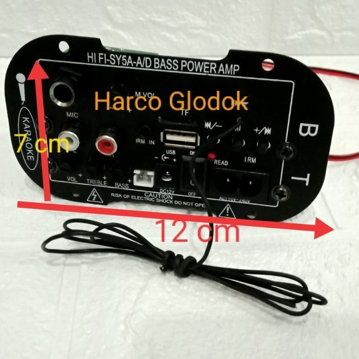 Kit Basstube Modul Bluetooth Dc 12V Karaoke Usb Sd Card Bluetooth