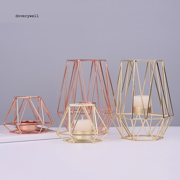 Holder Lilin Desain Nordic Bahan Besi Gaya Nordic