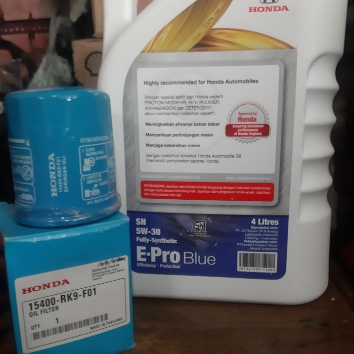 Oli Honda E-Pro 5W-30 4Litr+Fitr Oli Honda