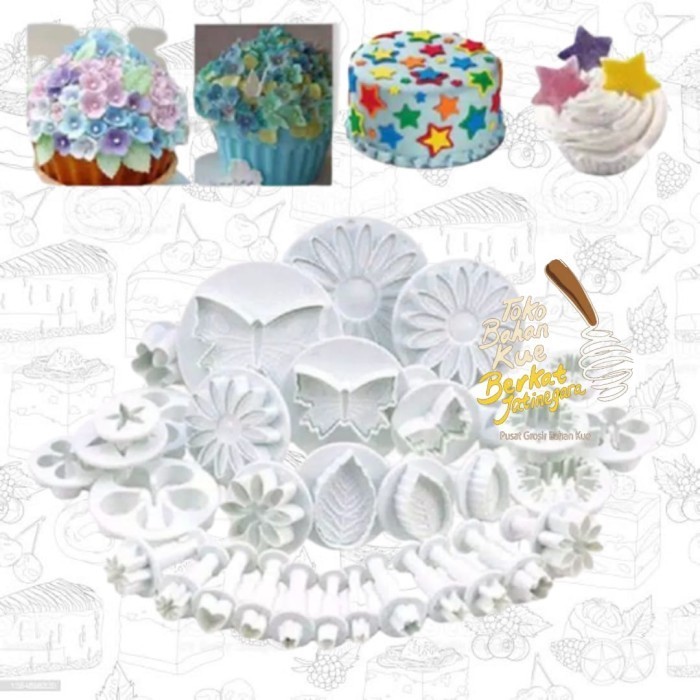 

CN576 CETAKAN FONDANT PLUNGER CETAKAN KUE KERING SET 33 PCS /CETAKAN FONDANT TERMURAH