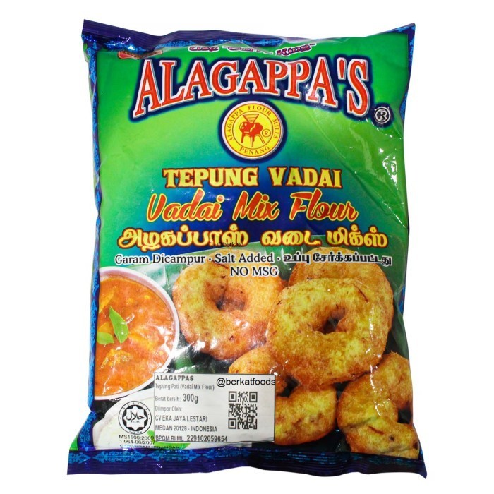 

EG501 Vadai Flour Alagappa's / Tepung Vada Alagappas/Vade Wada Fritter India TERMURAH