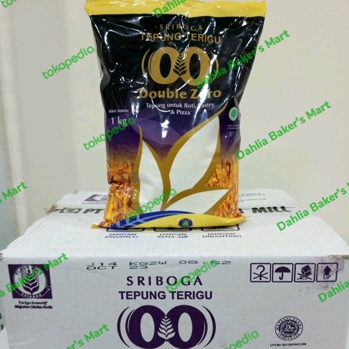 

JJ686 Tepung Terigu Sriboga Double Zero 1 Kg x 10 /Dus Gojek/Grab Instant SALE